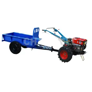 Mini tractor agrícola cargador remolque cortacésped tracteur Agricole caminar detrás del tractor para agricultores