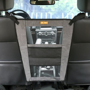 <span class=keywords><strong>Filet</strong></span> de rangement pour sièges de voiture <span class=keywords><strong>Filet</strong></span> de séparation avant et arrière Bloc central Sac de rangement élastique résistant aux chiens - Product Image 5