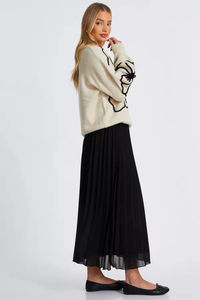 Pullover in <span class=keywords><strong>maglia</strong></span> floreale lavorato a <span class=keywords><strong>maglia</strong></span> con ricamo personalizzato Tengyu maglione oversize Casual invernale da <span class=keywords><strong>donna</strong></span> - Product Image 4