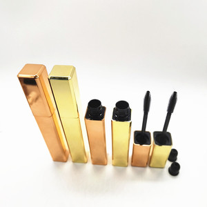 Envase Cuadrado Negro Mate de 10 ml para Rímel con Logotipo Personalizado, Botella Vacía para Suero de Cejas con Etiqueta Privada y Cepillo de Silicona - Product Image 3