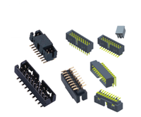 Soulin SMT 1.0mm PBT Noir Isolateur En-tête En Laiton Contact Matériel Pin Socket Plug Type pour PCB Application