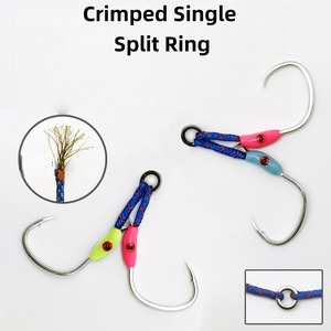 Hameçons de jigging SNEDA Iseama pour eau salée, montage longue ligne, yeux prismatiques 3D, fil <span class=keywords><strong>d</strong></span>'acier interne, bleu, jaune, rouge pour la pêche en haute mer - Product Image 2