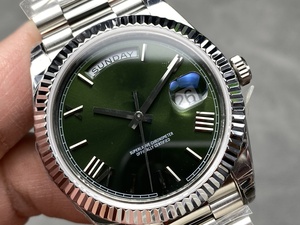 Meilleure qualité étanche mécanique 40mm KF usine 904l acier 2836 mouvement 228239 poids 215g montre romaine vert olive - Product Image 2