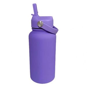 2025 New Sports Portable <b>Handle</b> Stainless Steel Large Mouth Water Bottle <b>With</b> Straw Lid - Product Image 2