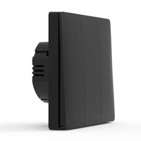 Interruptor de Pared Inteligente Tipo 86 con Botón Pulsador, WiFi Tuya, Versión con Cable Neutro, Control Remoto por Voz, AC100-240V, Controlado por la Aplicación Tuya