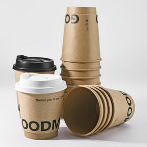 Vasos Desechables Personalizados para Té de Burbujas de 8oz, 10oz, 12oz, 16oz, 20oz y 22oz, Vasos de Papel para Bebidas Calientes de Doble Pared para Llevar con Tapas - Product Image 1