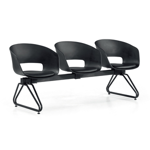 Silla de espera de 3 plazas con estructura metálica para aeropuerto, hospital, estación de tren y áreas de espera públicas. - Product Image 6