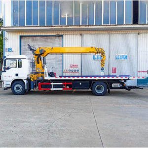 Camión de Remolque de Servicio Pesado Shacman 4X2, Camión <span class=keywords><strong>Portacoches</strong></span> con Grúa y Plataforma Plana - Product Image 3