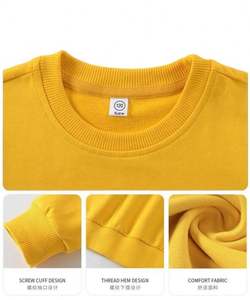 Sweat-shirt d'hiver unisexe pour enfants avec logo personnalisé 2024, tissu en molleton 100% coton, respirant, à capuche, vêtements de sport - Product Image 3