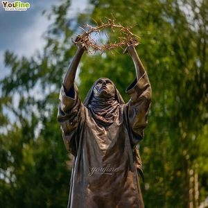 Escultura Religiosa <span class=keywords><strong>de</strong></span> Bronce <span class=keywords><strong>de</strong></span> Tamaño Real YOUFINE, Estatua <span class=keywords><strong>de</strong></span> <span class=keywords><strong>Santa</strong></span> Catalina <span class=keywords><strong>de</strong></span> <span class=keywords><strong>Siena</strong></span> para Iglesia - Product Image 2