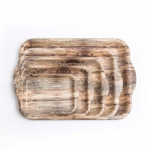 Madera de servir de plástico bandeja de comida - Product Image 3
