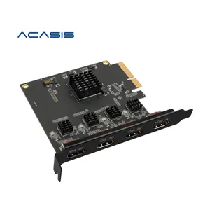 ACASIS Kartu Penangkap Video, Kartu Penangkap Video Hdmi 4 Saluran Dropshipping untuk Game PCIe 1080p60 Vmix OBS Streaming