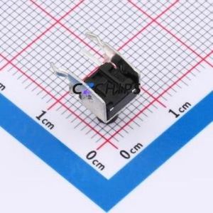 TSA06231-080B332BA Tactile Switch Bent Lead Through Hole-4P,7.4x6.2mm Single Pole Single Throw Round Button 1.8N - Product Image 2