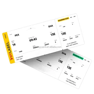 Individueller Druck Thermo- Karton Papiergefilztes Ticket Flugticket Bordkarte Papier-Flugticket für Fluglinie