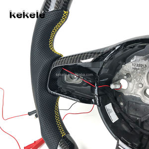 Volant en fibre de carbone véritable avec affichage LED pour <span class=keywords><strong>Jaguar</strong></span> <span class=keywords><strong>E</strong></span>-Pace F-PACE F-<span class=keywords><strong>Type</strong></span> I-PACE XE XF XJ Accessoires d'intérieur - Product Image 5