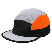 Casquette de course sur sentier à bord court léger en polyester de haute qualité OEM Casquette de course personnalisée 5 panneaux