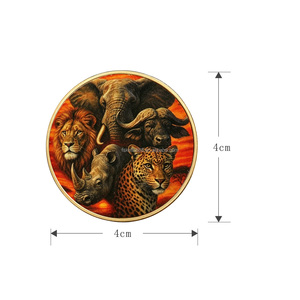 Pièce de monnaie mexicaine Libertad 2024, faune africaine, éléphant, léopard, buffle, rhinocéros, lion, pièce de monnaie de collection colorée - Product Image 2