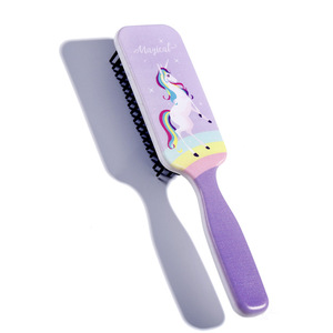 BELLE WORLD Mode Tier gedruckt mittel quadratischen Haar Kamm Bad Massage Glätte isen Pferde bürste Haar bürsten für Kinder - Product Image 5