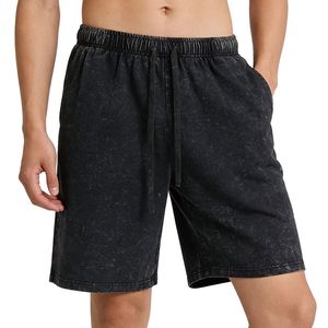 Shorts en coton lourd 260G délavé unisexe personnalisable fabricant été vintage homme effet délavé à l'acide - Product Image 4
