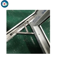 Ventanas de PVC con Marco de Arco Superior Estilo Francés, Diseño de Ventanas Abatibles de PVC Resistentes a Huracanes