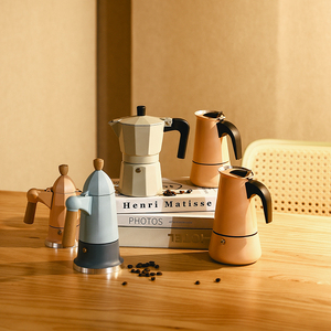 <span class=keywords><strong>Novela</strong></span> forma 1 taza estufa portátil Espresso cafetera italiana estilo moderno Acero inoxidable Moka Pot - Product Image 5