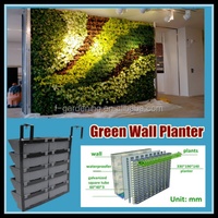 Jardinera Vertical para Pared Verde, Sistema de Riego Automático, Biodegradable, de Plástico PP Ecológico, Colgante, Moderna, con Drenaje