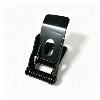 Clip de fixation à ressort pour panneau lumineux encastré LED en acier laminé à froid avec revêtement par électrophorèse noir 55*22mm