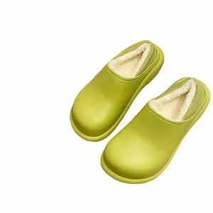 Women's big head bread shoes 2024 autumn and winter new cute two wear Plush half slippers Size 34-45 Loafers