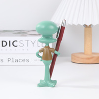 Portalápices de Resina Hecho a Mano con Diseño de Pulpo de Dibujos Animados, Organizador de Escritorio, Figura Decorativa de Personaje Adorable de 14.5cm para Oficina, Hogar, Regalo