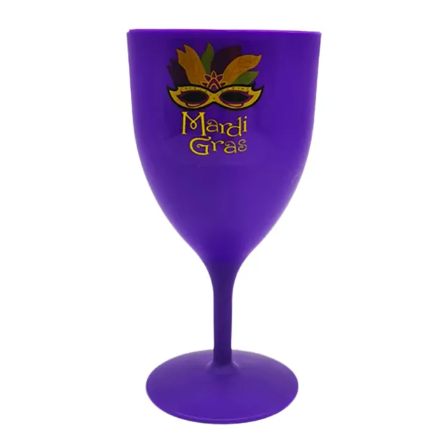 Embossed Design Colored Plastic Goblet Vintage Colored Red Wine Glass Goblet Wine Glasses For Juice Drinking