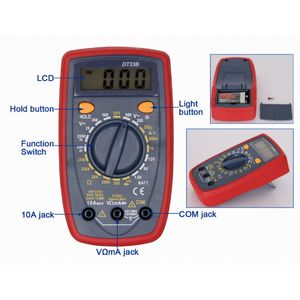 DT33B มิเตอร์ขนาดเล็กพร้อมไฟแบ็คไลท์สำหรับอ่านค่าในสภาพการทำงานที่มืดพร้อมไฟแบ็คไลท์สีน้ำเงิน อะโวมิเตอร์ มิเตอร์อเนกประสงค์ - Product Image 2