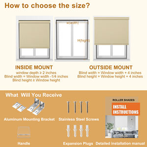 खिड़कियों के लिए ब्लैकआउट रोलर अंधा, कैसेट वैलेंस थर्मल इन्सुलेटेड यूव सुरक्षा - Product Image 6