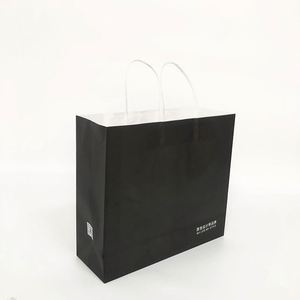 Sac en papier kraft avec poignée, impression offset de logo personnalisé, pour chaussures, vêtements, chaussettes et emballages de fourrures - Couleurs personnalisées recyclables - Product Image 4