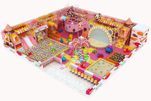 Serie di caramelle parco giochi al coperto a basso costo per bambini, tra cui scivoli piscine a pallina trampolini di sabbia piccoli (dieci quadrati - Product Image 3