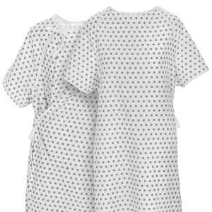 Bata de <span class=keywords><strong>hospital</strong></span> unisex mediana, batas de paciente y vestidos de enfermería reutilizables y pijamas médicos con mangas cortas para <span class=keywords><strong>maternidad</strong></span> - Product Image 1