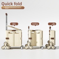 Poussette pour animaux de compagnie portable et pliable, chariot à double porte, lit d'extérieur pour chat et chien, chariot de transport en plastique avec poignée, capacité 30 kg