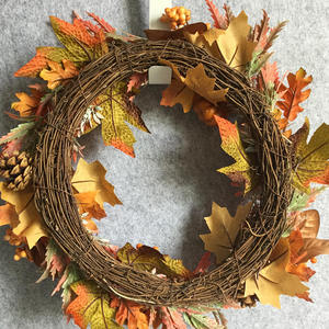 Chất lượng cao Halloween treo trang trí mùa thu trang trại nhân tạo bí ngô acorn <span class=keywords><strong>Berry</strong></span> <span class=keywords><strong>Pinecone</strong></span> lá vòng hoa cho Giáng sinh - Product Image 2