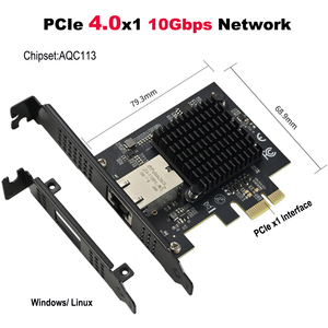 Tarjeta Ethernet PCIe4.0 X1 de 10 Gbps, AQC113, Puerto RJ45 Multivelocidad de 10/5/2.5G, Cableada, para Juegos, PC, Servidor, Stock OEM/ODM, PCIe4.0 - Product Image 2