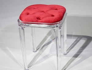 Taburete de tocador de acrílico elegante asiento de tocador moderno para <span class=keywords><strong>dormitorio</strong></span> vestidor elegante taburete de maquillaje taburete de tocador de acrílico - Product Image 2