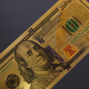 New Party novelties Mỹ kỷ niệm đồng xu vàng lá 100 Nhân Dân tệ Đồng Xu Kỷ Niệm Pet nhựa Mỹ tiền giấy - Product Image 3