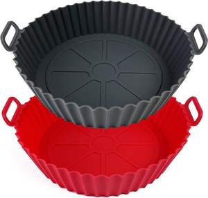 Panier en silicone réutilisable <span class=keywords><strong>de</strong></span> qualité alimentaire pour friteuse à air, antiadhésif et résistant à la chaleur, accessoire pour friteuse à air - Product Image 6
