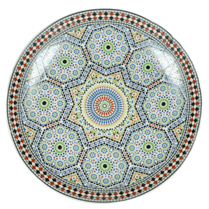 2025 plat en porcelaine marocaine décoré motif marocain assiette à motif mosaïque en céramique assiettes traditionnelles marocaines - Product Image 1