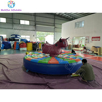 Château gonflable interactif de taureau élastique d'équitation de rodéo de PVC pour des enfants avec le ventilateur et le kit de réparation double cousu