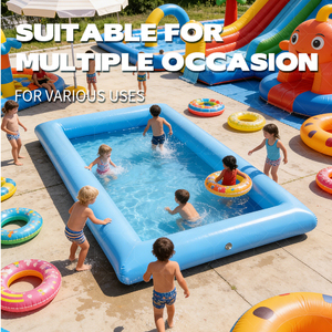 <span class=keywords><strong>Piscine</strong></span> <span class=keywords><strong>gonflable</strong></span> carrée pour enfants, de qualité commerciale, en PVC, fabriquée en Chine, avec toboggan - Product Image 1