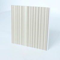 Panel Decorativo Sólido de 2440x196x10mm, Patrón Geométrico Moderno, Fibra de Bambú, Resistente al Agua, Panel de Pared para Dormitorio de Villa, Listón Acanalado