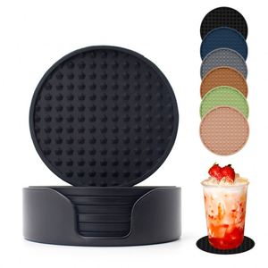 Lot de 6 sous-verres en silicone de style européen de qualité supérieure, antidérapants, épaissis, isolants anti-brûlure pour tasses à thé - Product Image 3