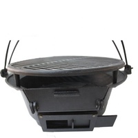 Four rond portatif de gril de BBQ de fonte pour le bois de chauffage pour la cuisson extérieure