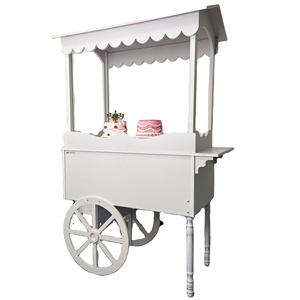 Customized Wooden Candy <strong>Cart</strong> With Wheels for Wedding Children Wood Display Racks <strong>Sweet</strong> bar Cake Party Decoration - Product Image 2