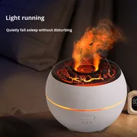 Difusor de Aroma Transfronterizo para el Hogar, de Escritorio, con Temporizador, Pulverizador Ultrasónico, Atomización Simulada de Lava, Humidificador Enchufable, Niebla Silenciosa de 0.5-1L