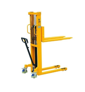 Gerbeur à palettes hydraulique réglable, fonctionnement manuel mobile, cadre en acier robuste, utilisation intérieure/extérieure, roues de chariot élévateur en PU/NYLON INDO - Product Image 2